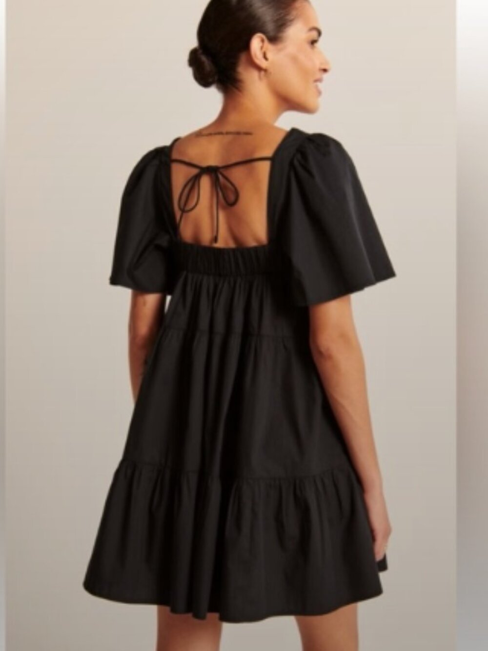 Abercrombie & Fitch Angel Sleeve Trapeze Mini Dress - NWT - XL - Picture 2 of 13